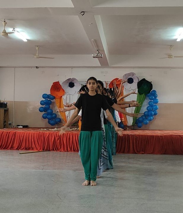 Students performing skit