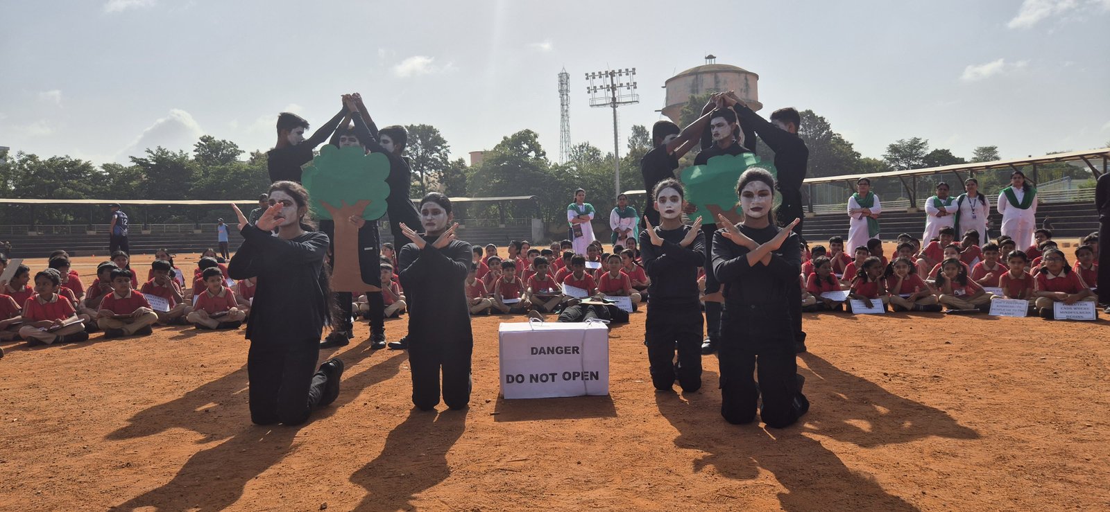 Students planting saplings on World Environment Day