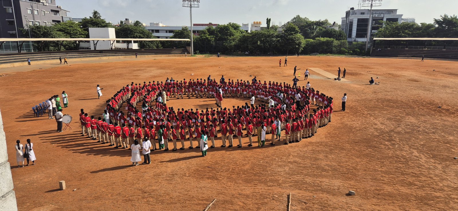 Students planting saplings on World Environment Day