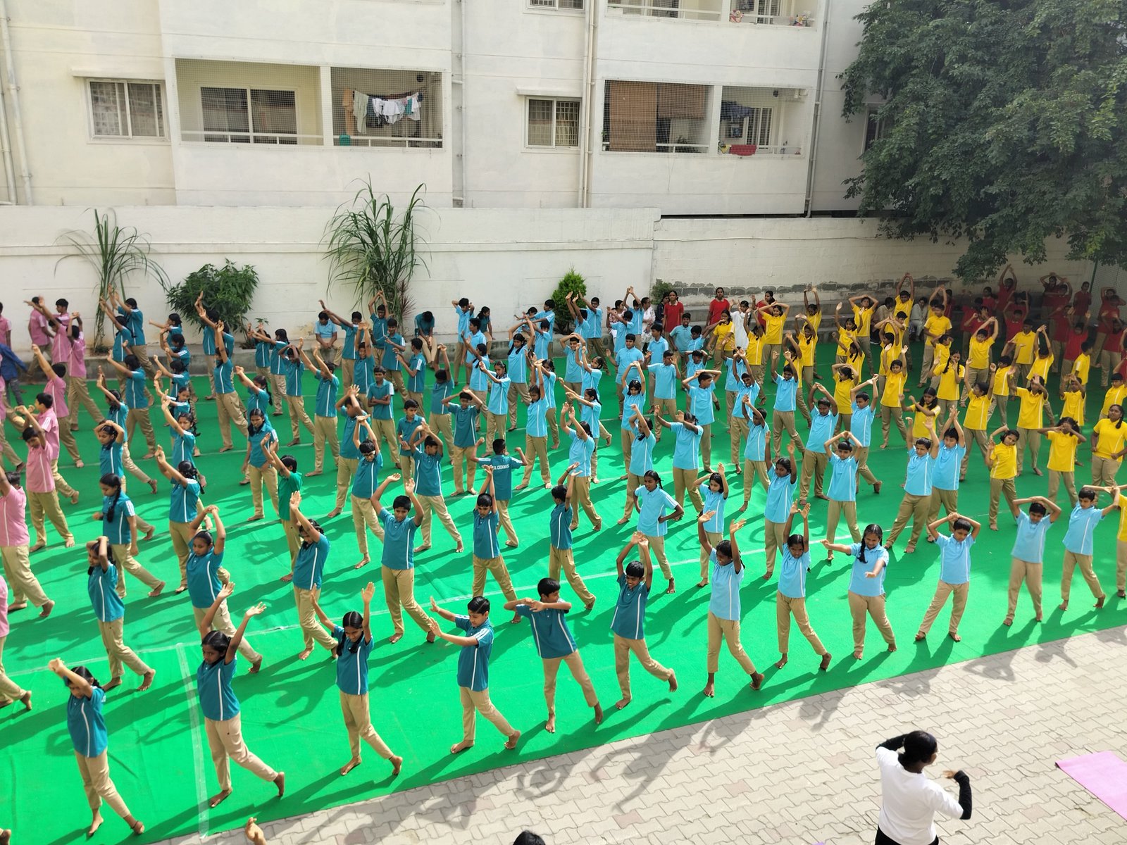 Students Doing Yoga